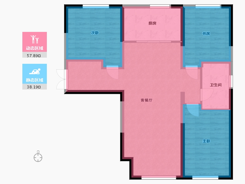 山西省-大同市-星湖世家珑园-96.00-户型库-动静分区