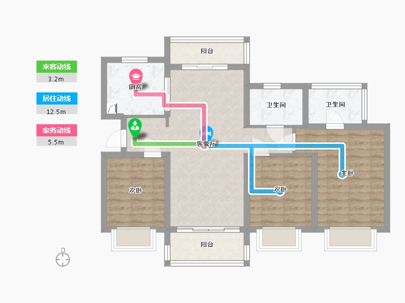 四川省-成都市-城投中南智在云辰-88.00-户型库-动静线