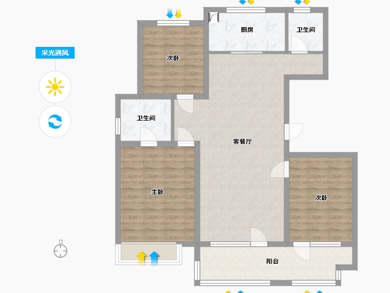 山东省-日照市-书香檀悦-100.00-户型库-采光通风