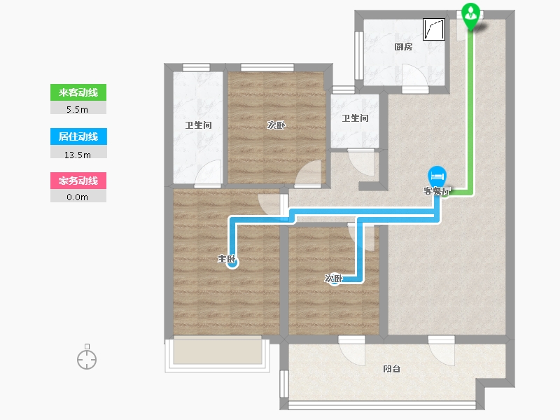 河南省-驻马店市-碧桂园・清月湾-89.99-户型库-动静线