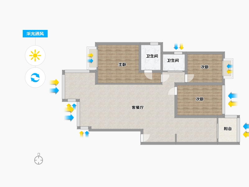 四川省-成都市-华银美景-140.00-户型库-采光通风