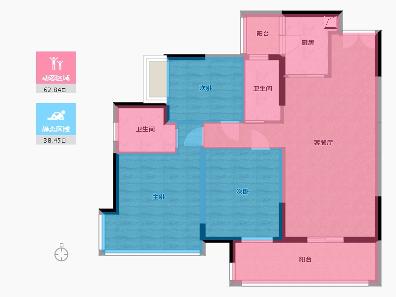 湖南省-怀化市-华天雅苑-120.00-户型库-动静分区