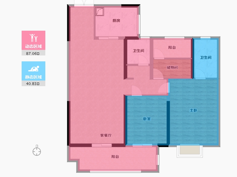 陕西省-安康市-博元城-115.93-户型库-动静分区