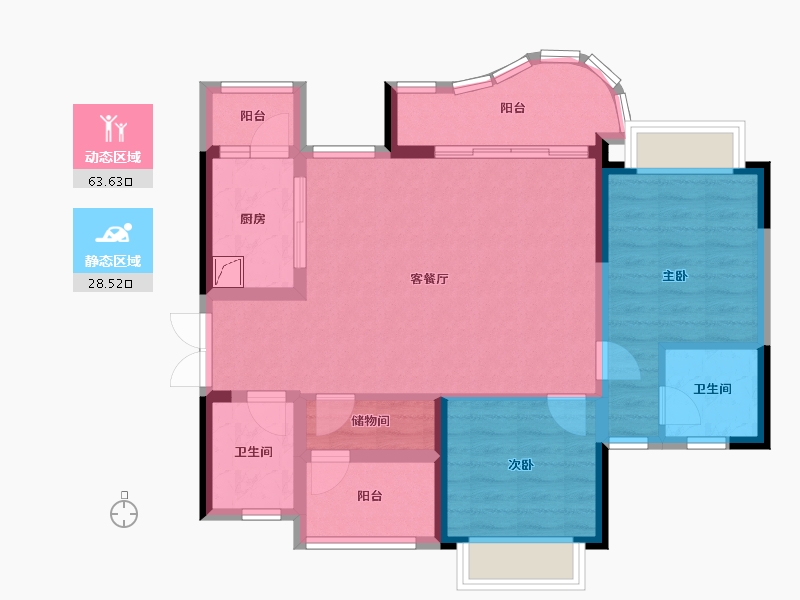 四川省-成都市-诚卓高端-98.00-户型库-动静分区