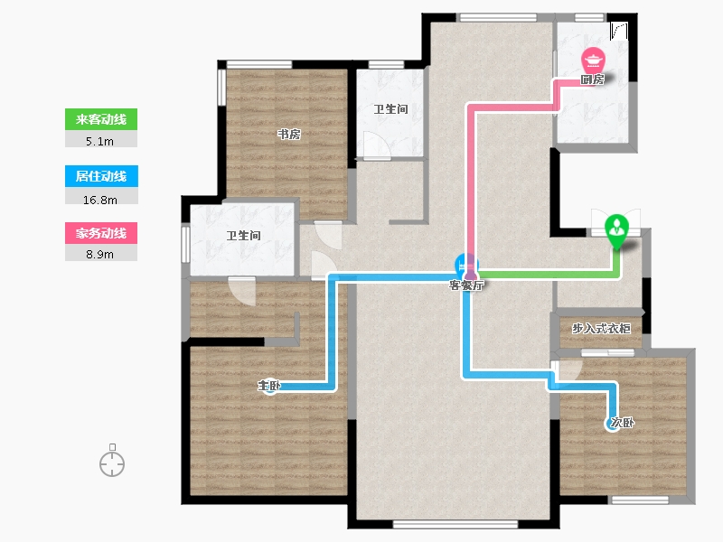 天津-天津市-金厦龙帝公府-150.00-户型库-动静线