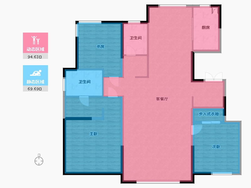 天津-天津市-金厦龙帝公府-150.00-户型库-动静分区