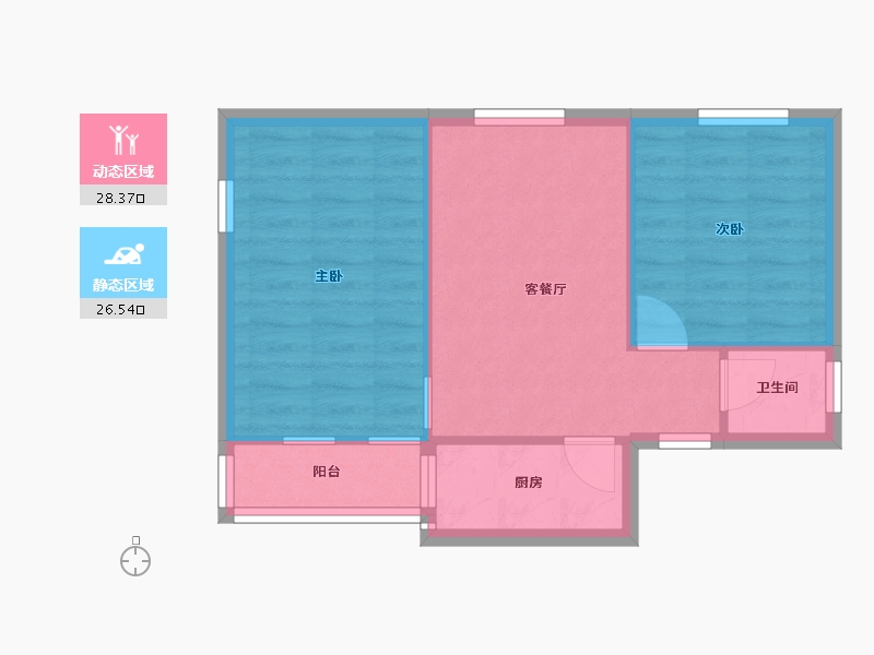 北京-北京市-柏林寺西-55.00-户型库-动静分区