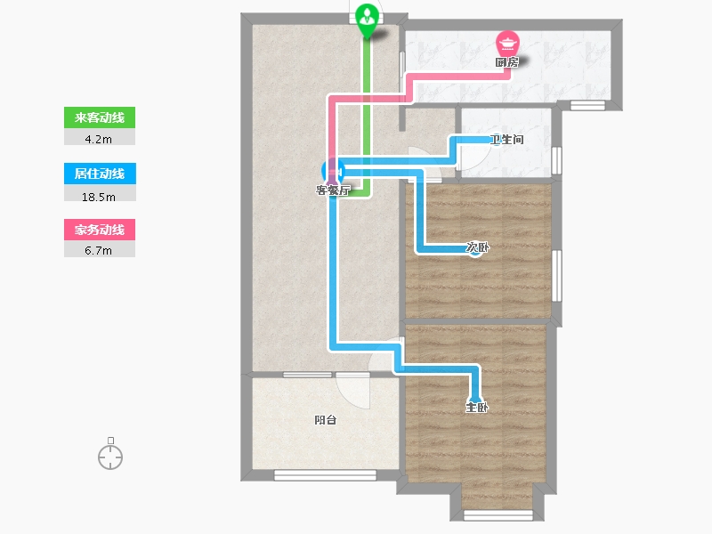 湖北省-襄阳市-万景三号院-70.01-户型库-动静线