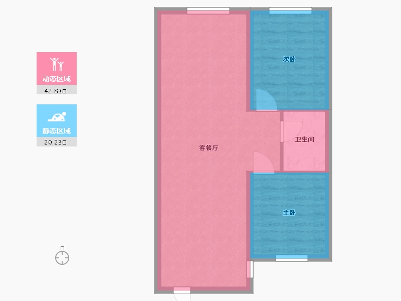 辽宁省-沈阳市-沈阳孔雀城-56.92-户型库-动静分区