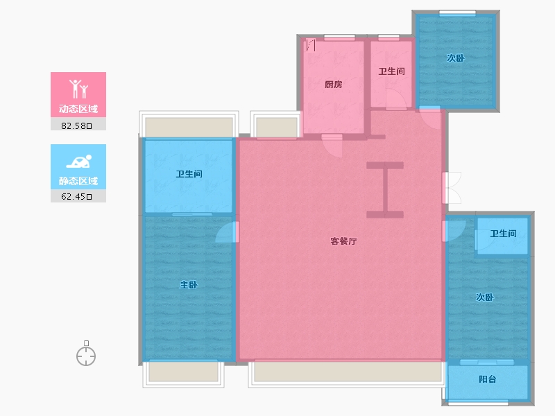 吉林省-长春市-云湖府邸-150.00-户型库-动静分区