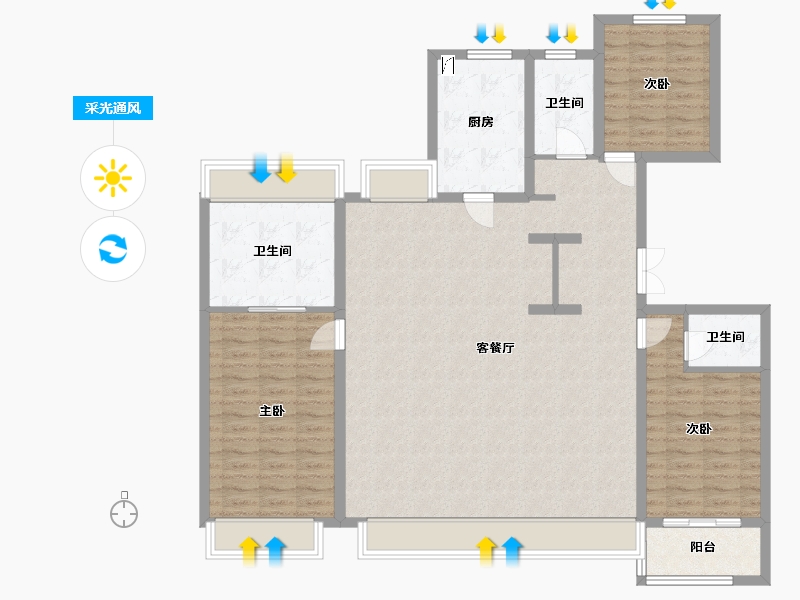 吉林省-长春市-云湖府邸-150.00-户型库-采光通风