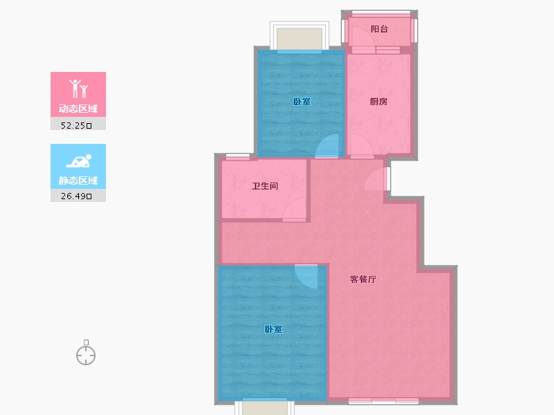 上海-上海市-上海春城三期-72.00-户型库-动静分区