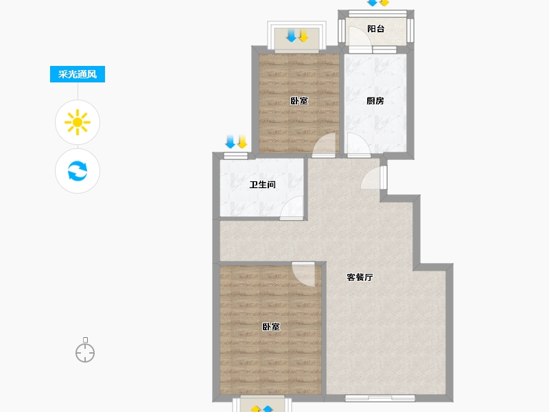 上海-上海市-上海春城三期-72.00-户型库-采光通风