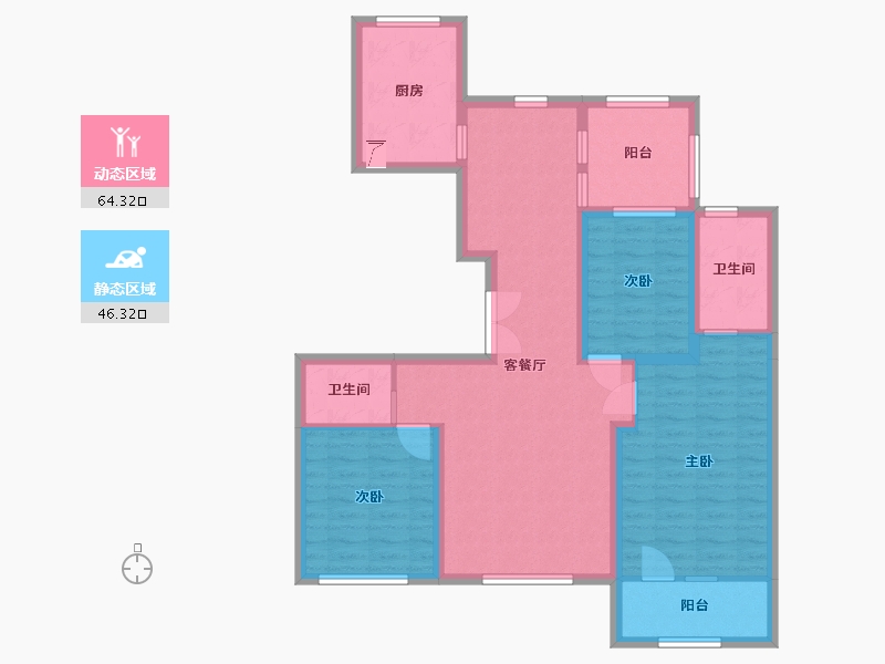 河北省-邢台市-皓顺和-104.50-户型库-动静分区