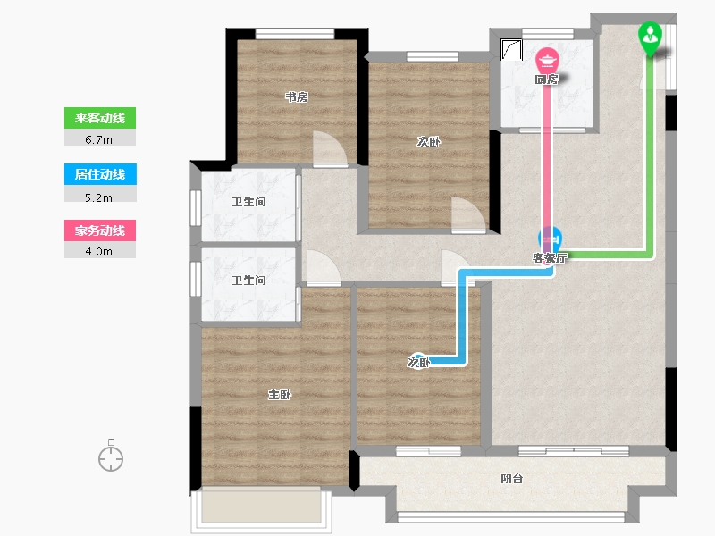 贵州省-毕节市-华荣城-108.00-户型库-动静线