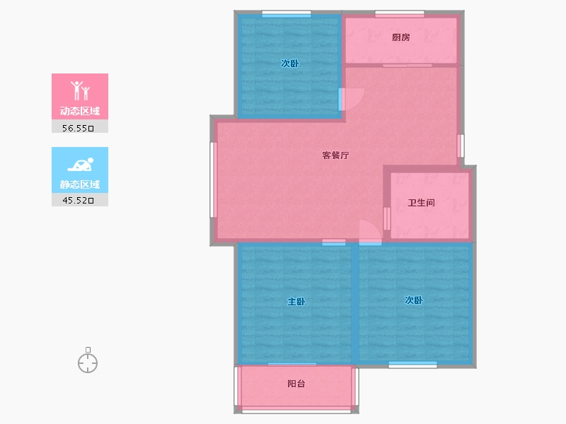 山东省-威海市-阳光家园-91.74-户型库-动静分区