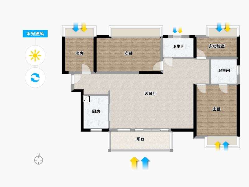 广西壮族自治区-南宁市-中国铁建安吉山语城-117.00-户型库-采光通风