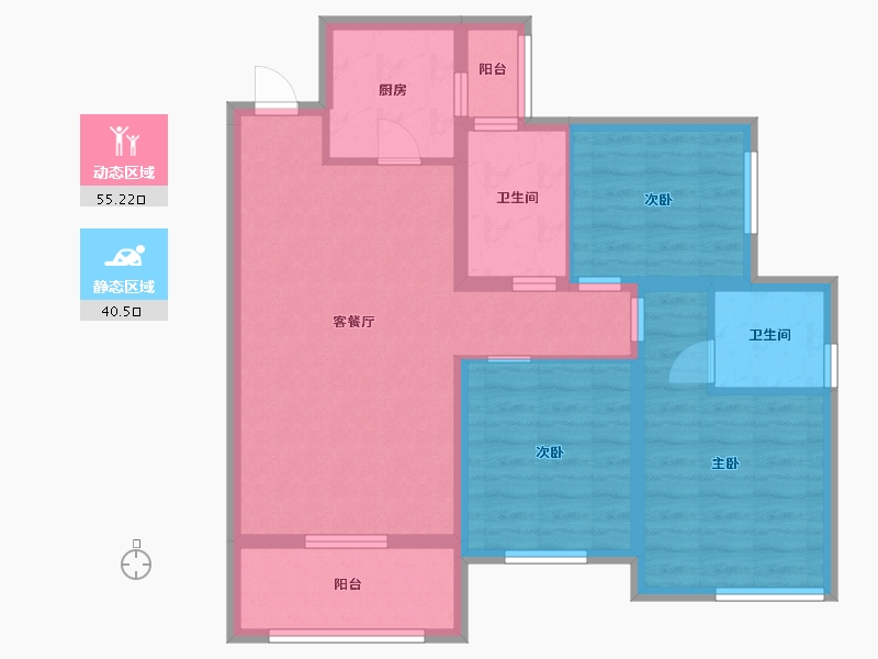 四川省-成都市-梧桐集-85.00-户型库-动静分区