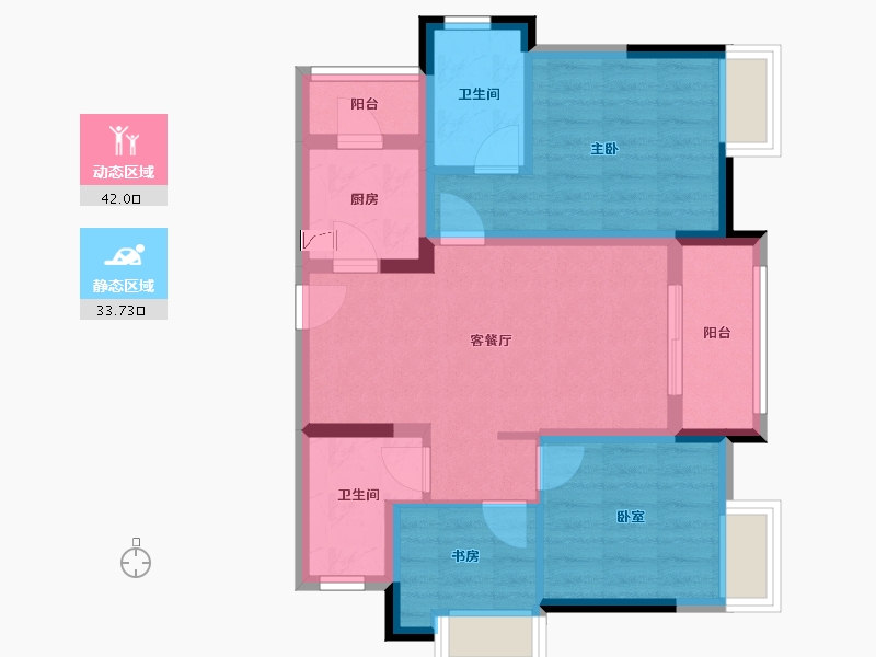 四川省-南充市-四季印象-78.00-户型库-动静分区