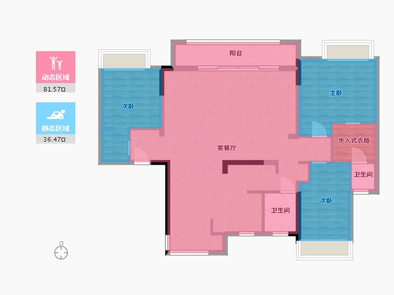 湖北省-十堰市-兰溪谷-110.00-户型库-动静分区