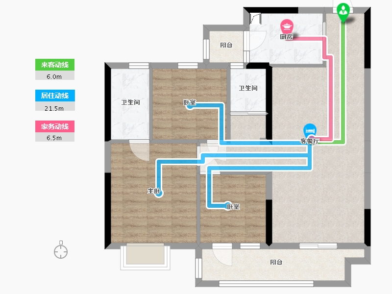 湖北省-恩施土家族苗族自治州-碧桂园天樾-110.00-户型库-动静线