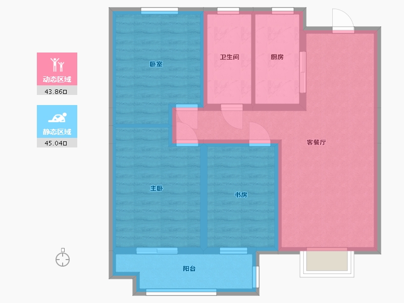 山东省-德州市-津泽佳苑-88.00-户型库-动静分区