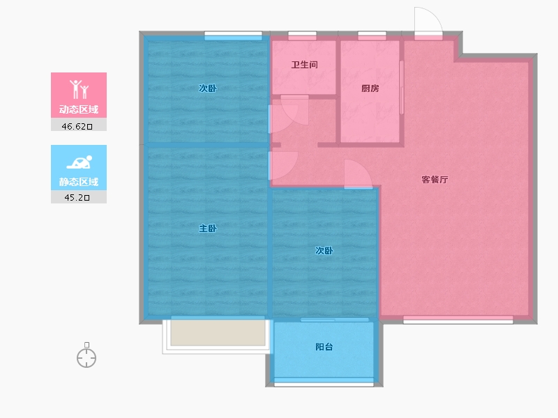 山东省-济宁市-水景雅苑-108.00-户型库-动静分区