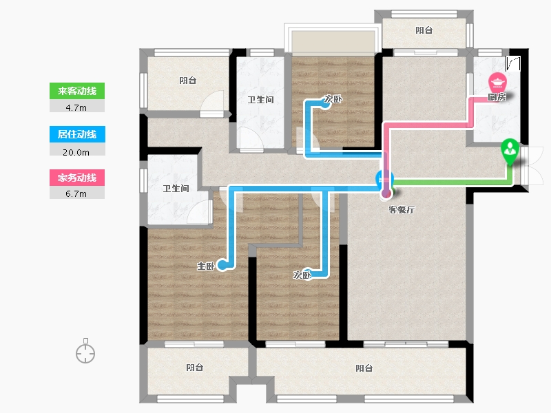 湖南省-湘潭市-九华湖壹号-120.00-户型库-动静线