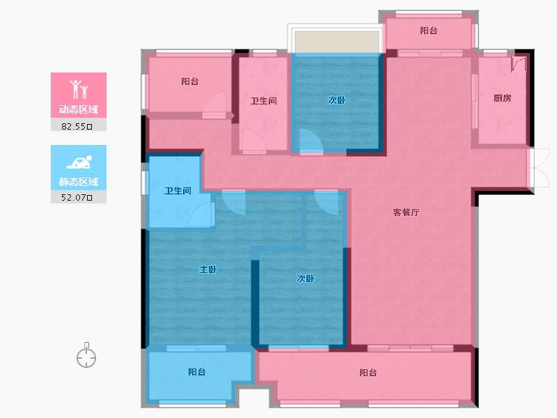 湖南省-湘潭市-九华湖壹号-120.00-户型库-动静分区