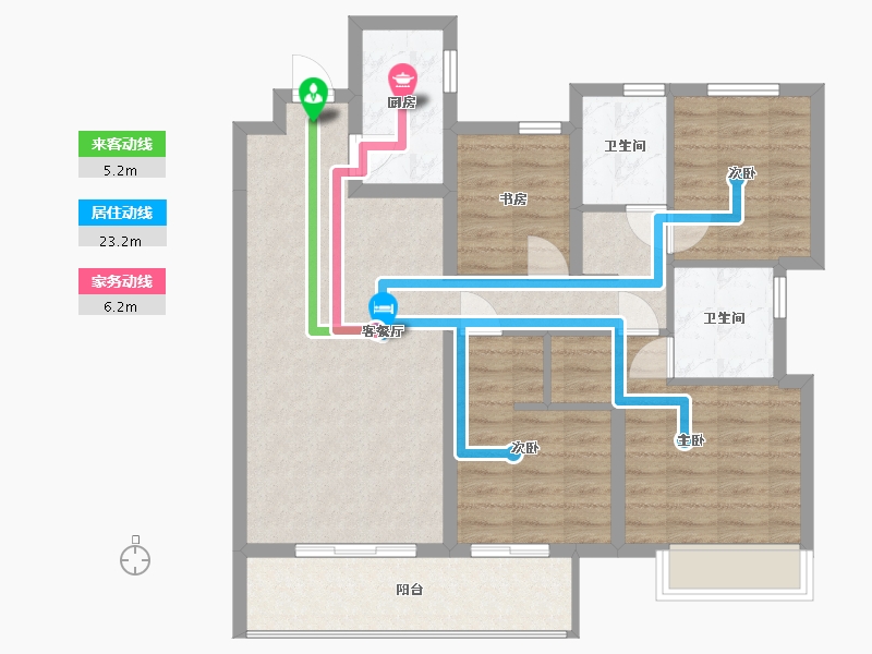 浙江省-杭州市-悦融湾-120.00-户型库-动静线