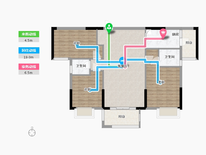 湖南省-衡阳市-汇景名都-99.00-户型库-动静线