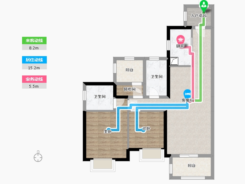 广东省-广州市-亚运城天韵-83.43-户型库-动静线