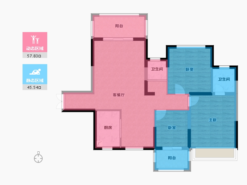 湖南省-衡阳市-博达新桂城-98.00-户型库-动静分区