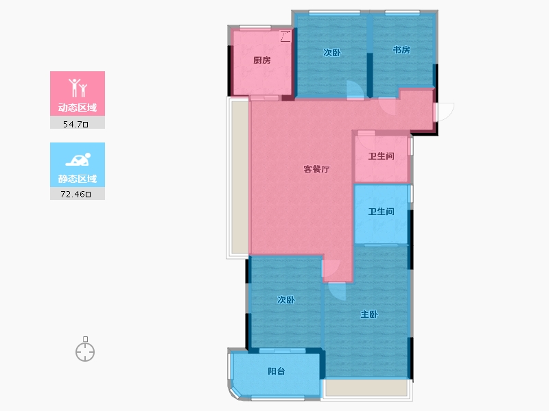 浙江省-杭州市-海明雅园-115.00-户型库-动静分区