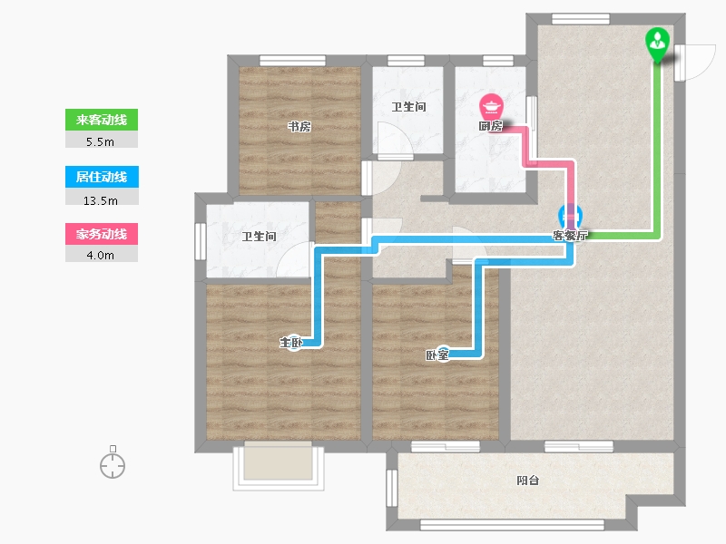 安徽省-芜湖市-紫悦府-93.53-户型库-动静线