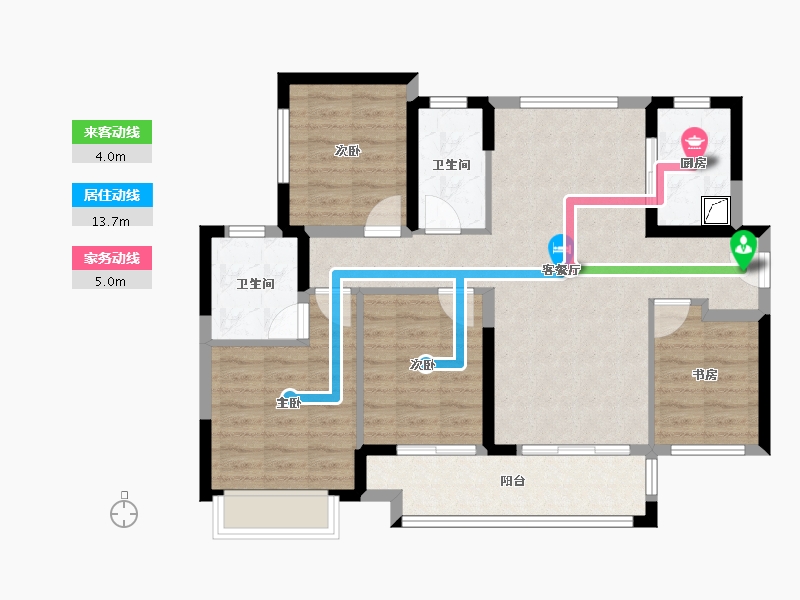 广东省-惠州市-新城·香悦澜山-89.00-户型库-动静线