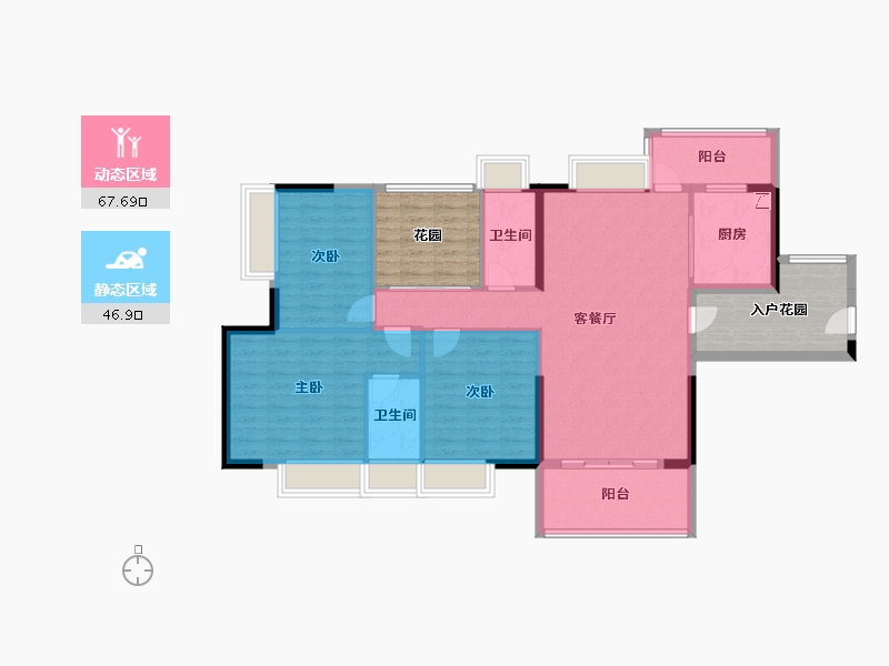 广东省-云浮市-祥利明珠三区-114.83-户型库-动静分区