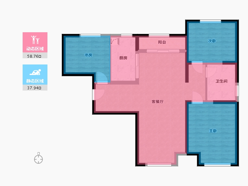 天津-天津市-万科海港城-86.00-户型库-动静分区