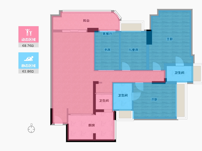 广东省-中山市-凯茵新城-116.00-户型库-动静分区