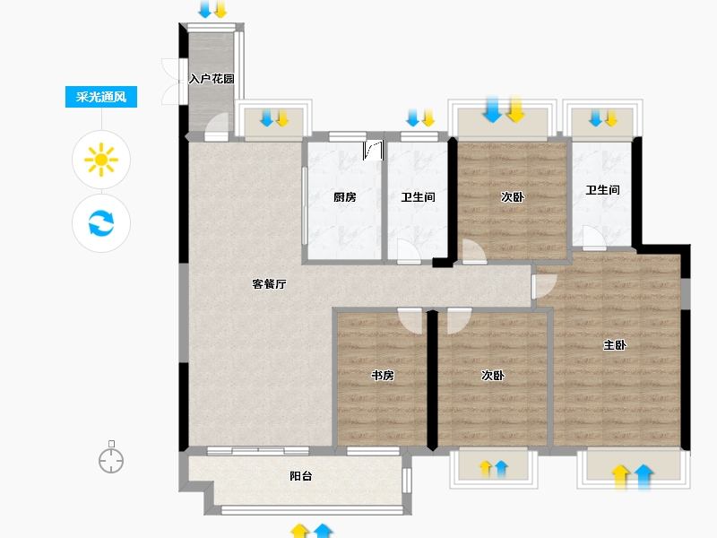 江西省-萍乡市-水墨华府-100.00-户型库-采光通风