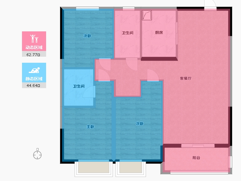 山东省-菏泽市-南湖名门-97.00-户型库-动静分区