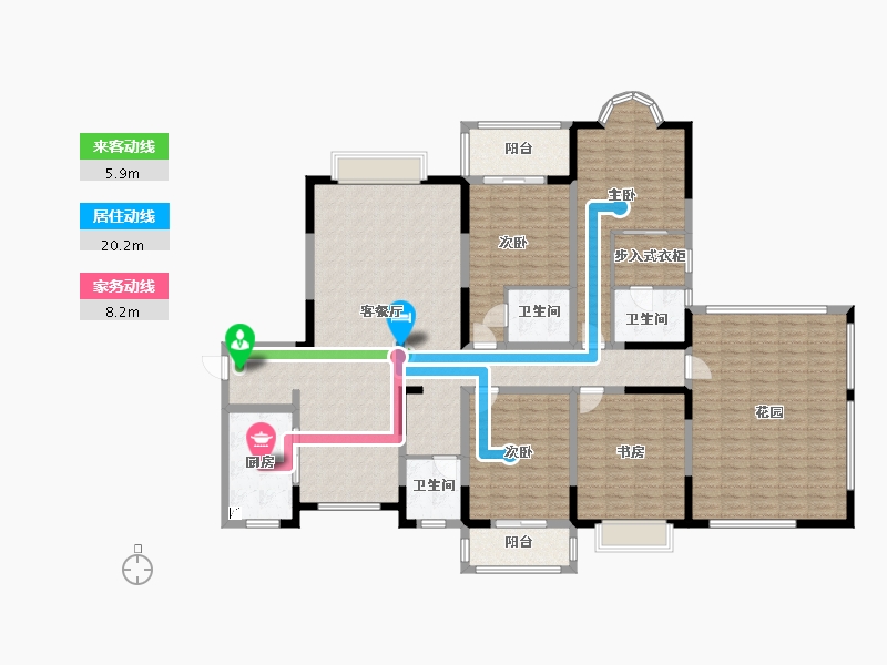 广东省-中山市-碧桂园凤凰城-185.22-户型库-动静线