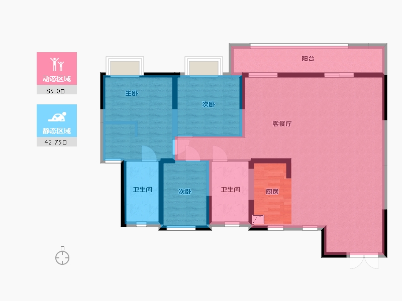 浙江省-丽水市-天宸锦园-126.00-户型库-动静分区