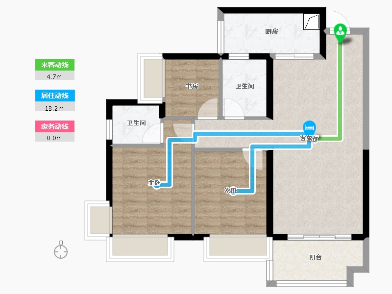 四川省-绵阳市-跃进路16号-80.00-户型库-动静线