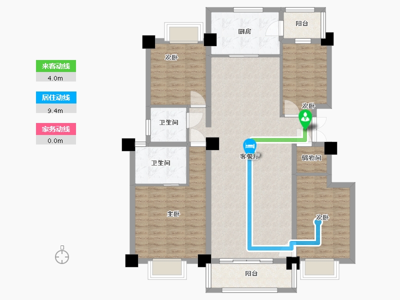 云南省-曲靖市-荣海壹号-123.96-户型库-动静线