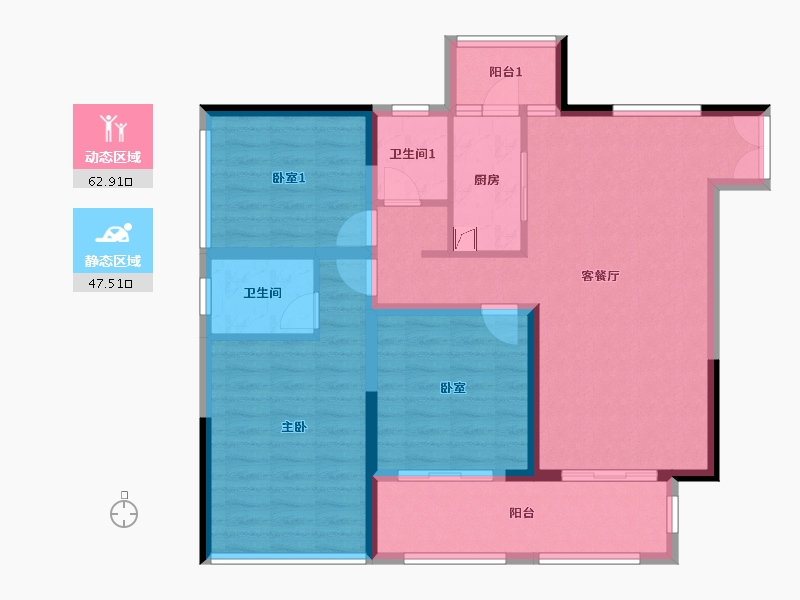 贵州省-黔南布依族苗族自治州-麒龙涟江生态城-105.00-户型库-动静分区