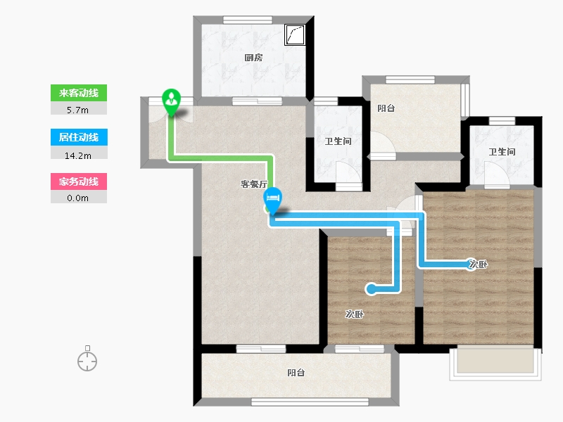 湖南省-长沙市-宁乡吾悦广场-97.00-户型库-动静线