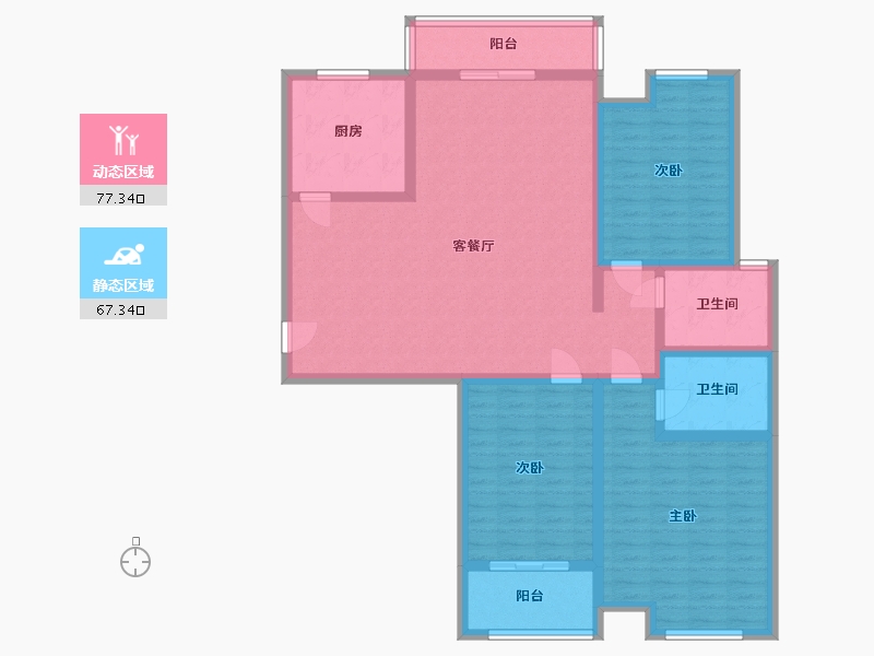 河南省-安阳市-京林城市广场-130.00-户型库-动静分区