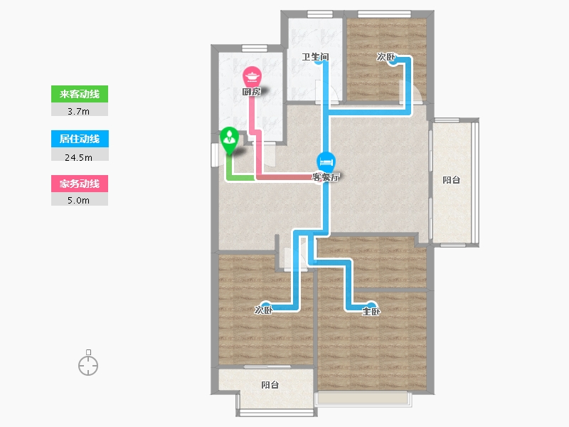 江苏省-无锡市-圆融广场-88.00-户型库-动静线