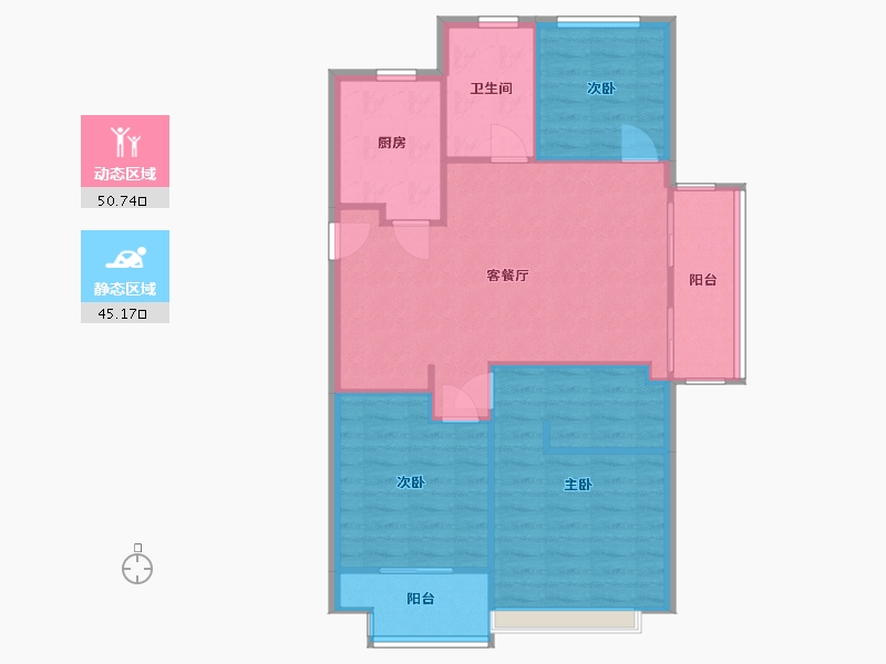 江苏省-无锡市-圆融广场-88.00-户型库-动静分区